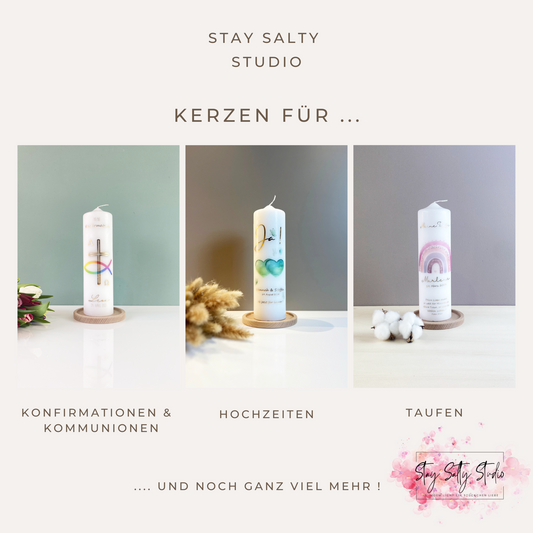 Taufkerze „Kleiner Astronaut“ – himmlisch, einzigartig & personalisierbar